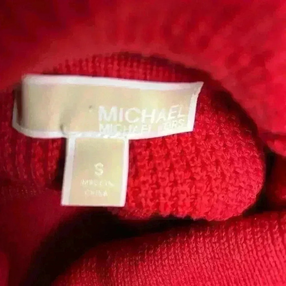 Michael Kors red knot crowl neck sweater size small - Picture 3 of 4